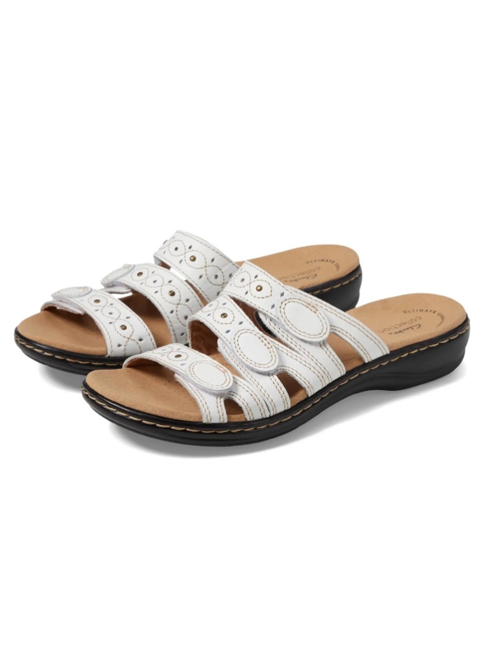 Clarks Women’s Leisa Cacti Q Slide Sandal - White